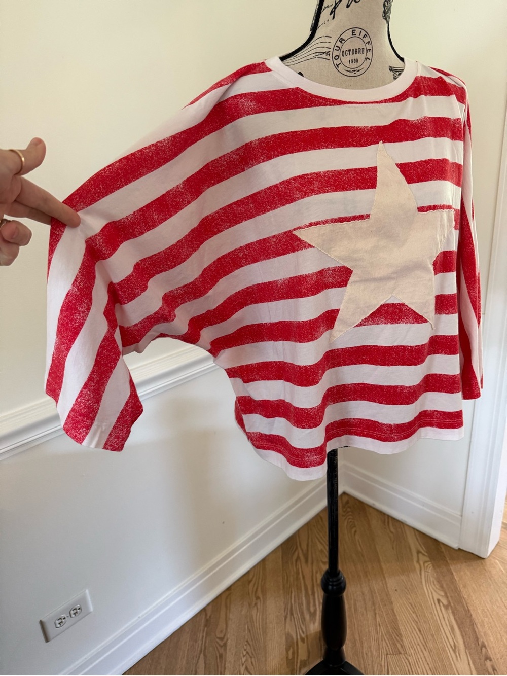 Free People/Ragabond sz medium star tee - Picture 2 of 5